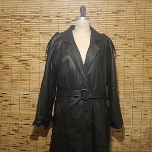 phase two leather trench coat